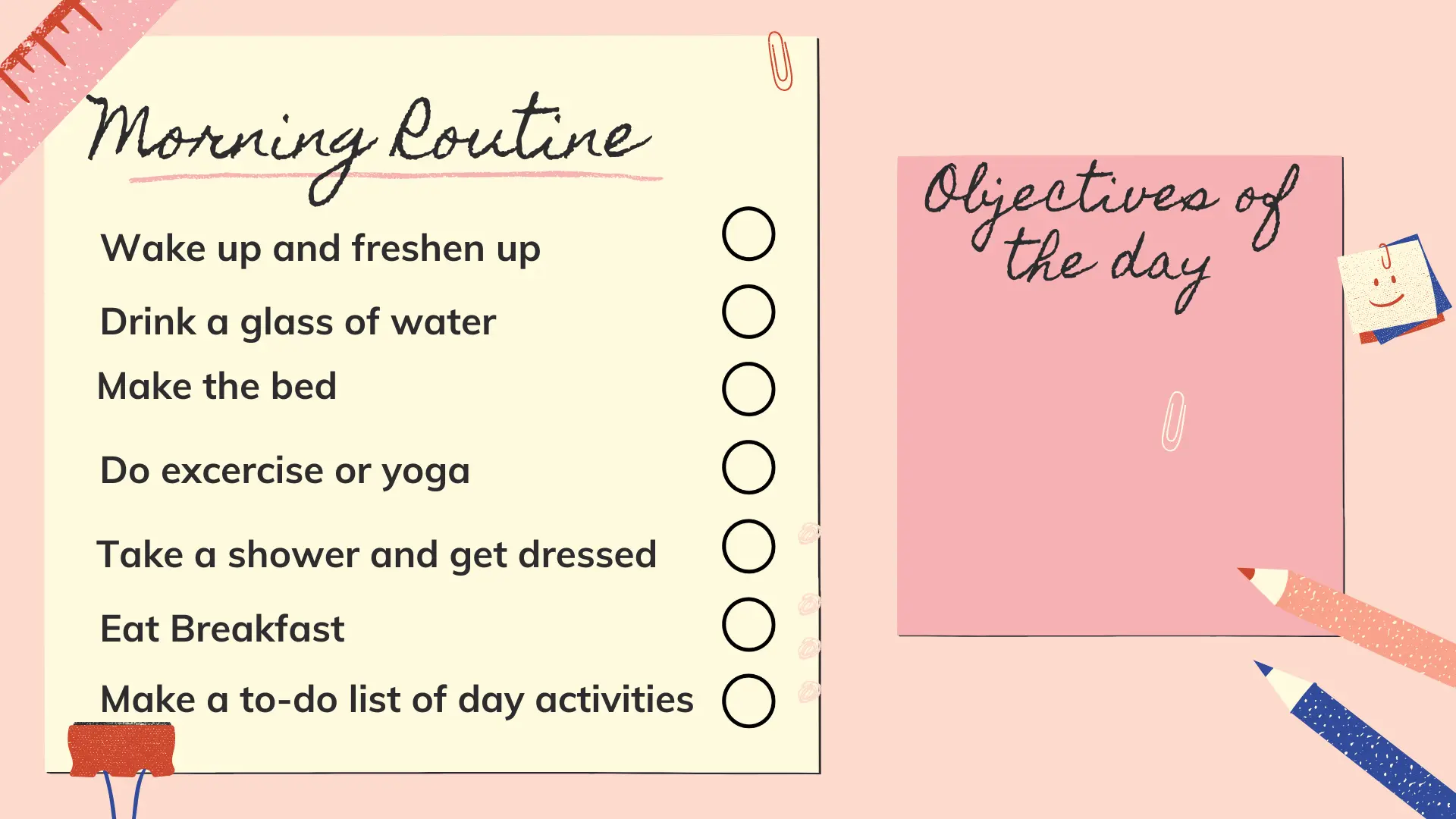 A checklist titled 
