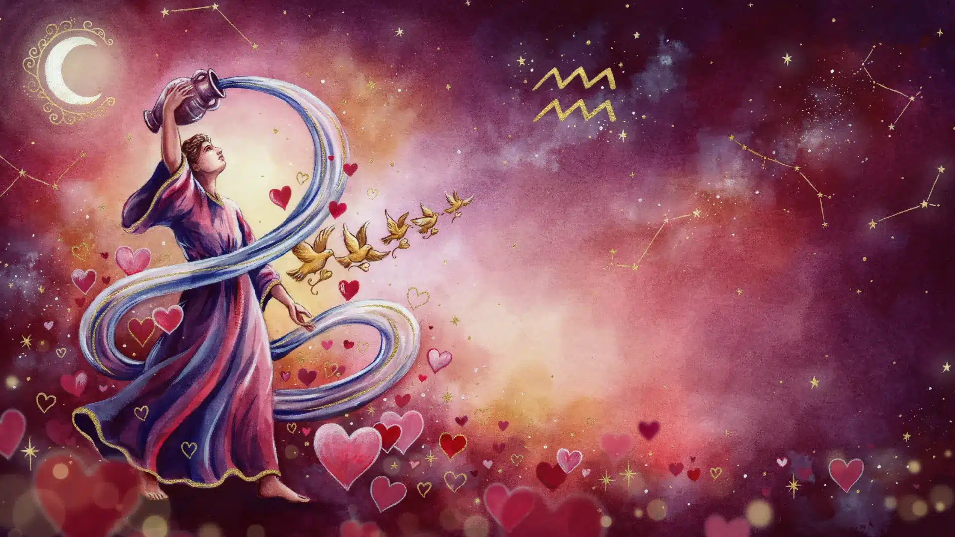 A woman displays a sword and a heart, embodying the balance between courage and affection.