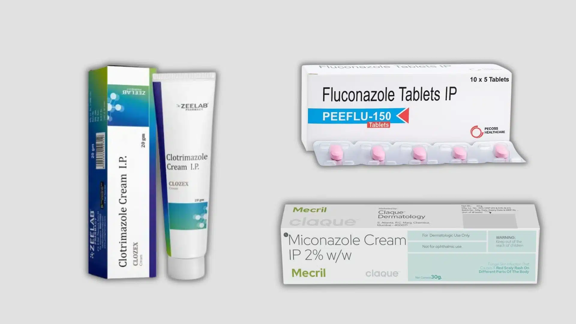 A collection of various medicines and pills displayed in different shapes and colors on a white background.