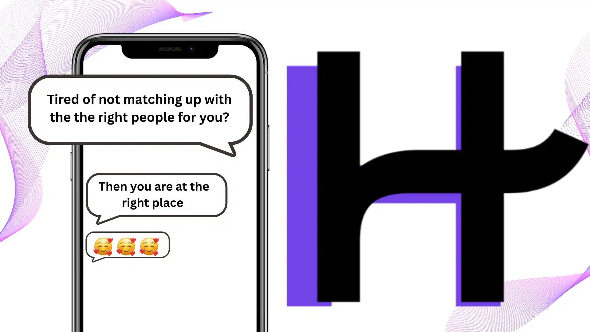 Phone screen showing a Hinge match conversation with the Hinge logo, illustrating funny Hinge prompt answers that lead to more matches