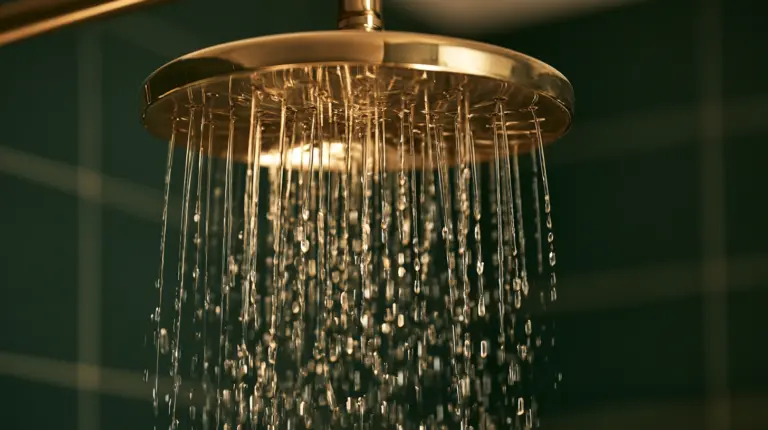 a shower head with water cascading down, illustrating a refreshing shower experience